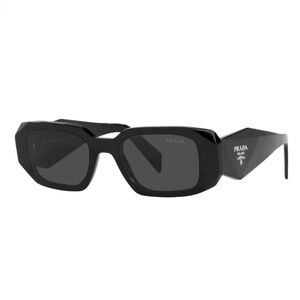 Prada Glossy Black Angular Cat-Eye Sunglasses